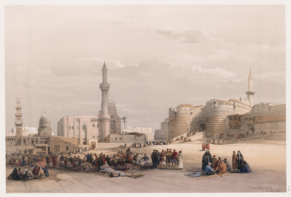 David Roberts - The entrance to the Citadel of Cairo.