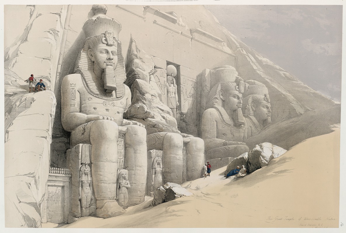 David Roberts - The Great Temple of Aboo Simble. Nubia.