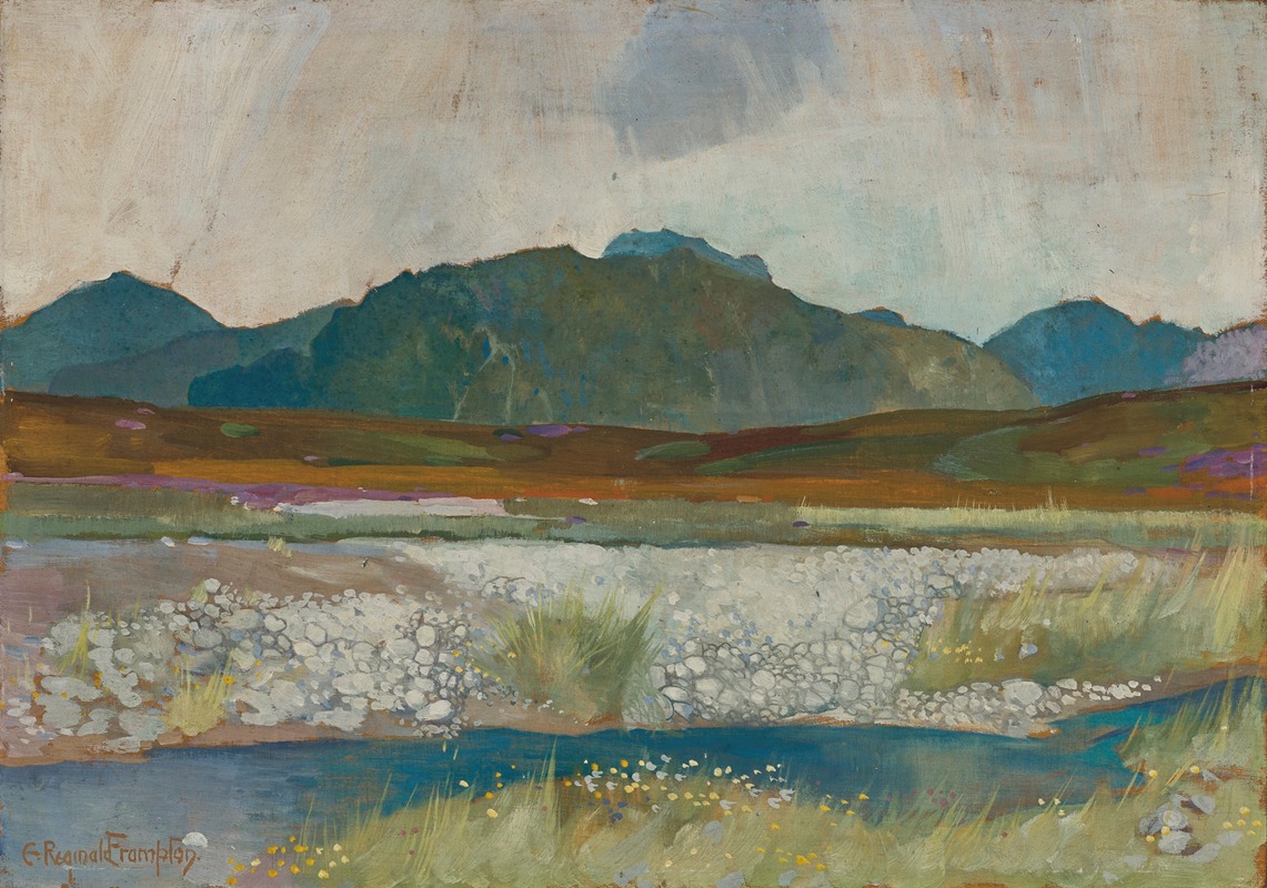 Edward Reginald Frampton - Mountainous lake landscape