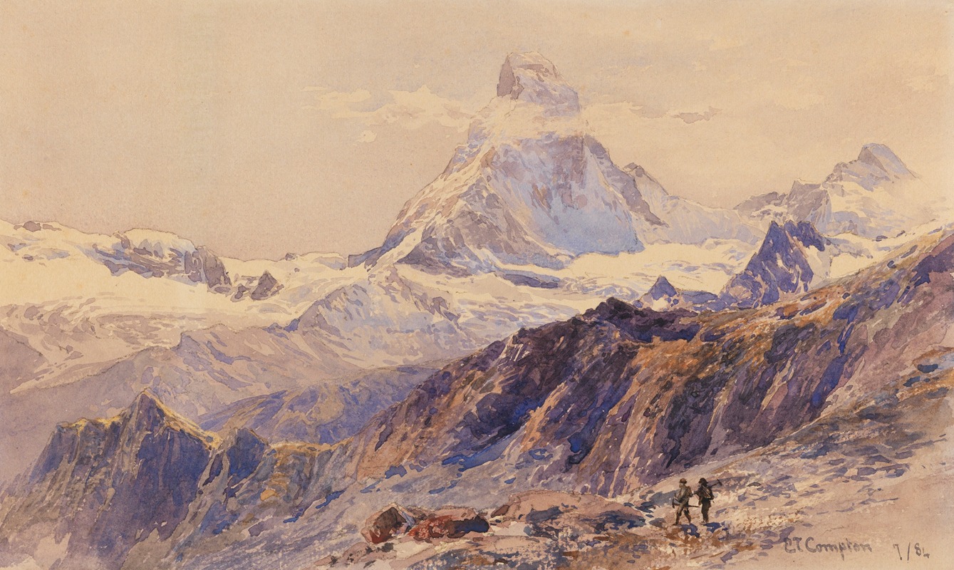 Edward Theodore Compton - Das Matterhorn von der Triftkumme