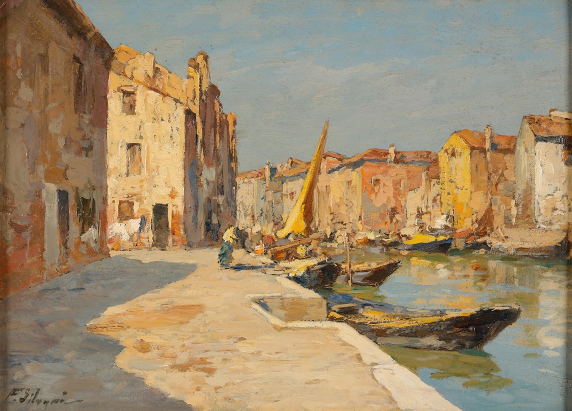 Ferdinando Silvani - Kanal in Venedig
