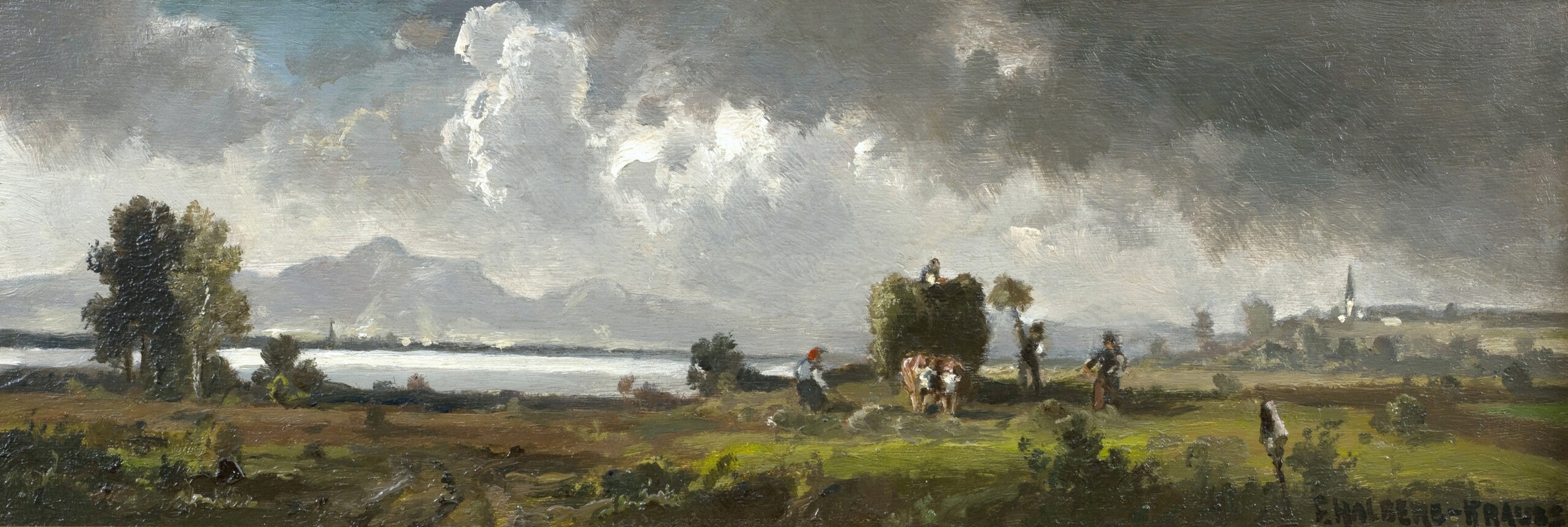 Fritz Halberg-Krauss - Heuernte am Chiemsee