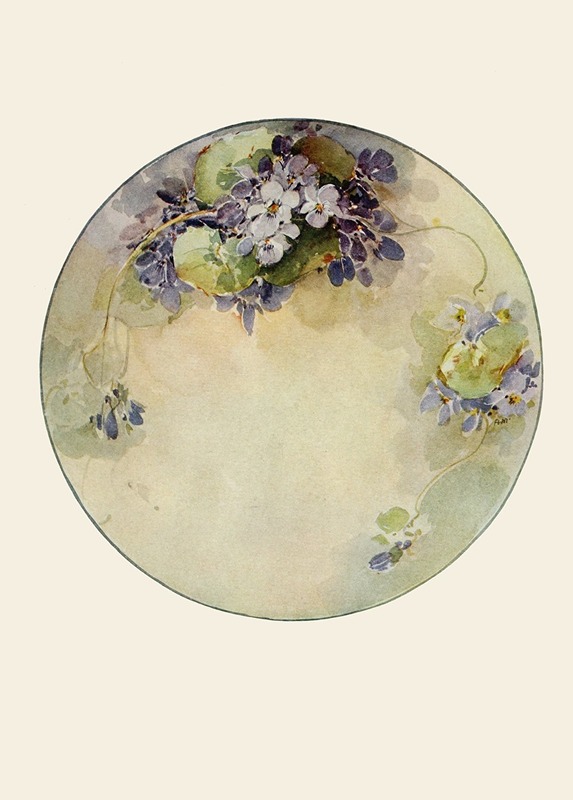 Adeline More - Plate in arrangement of Violets