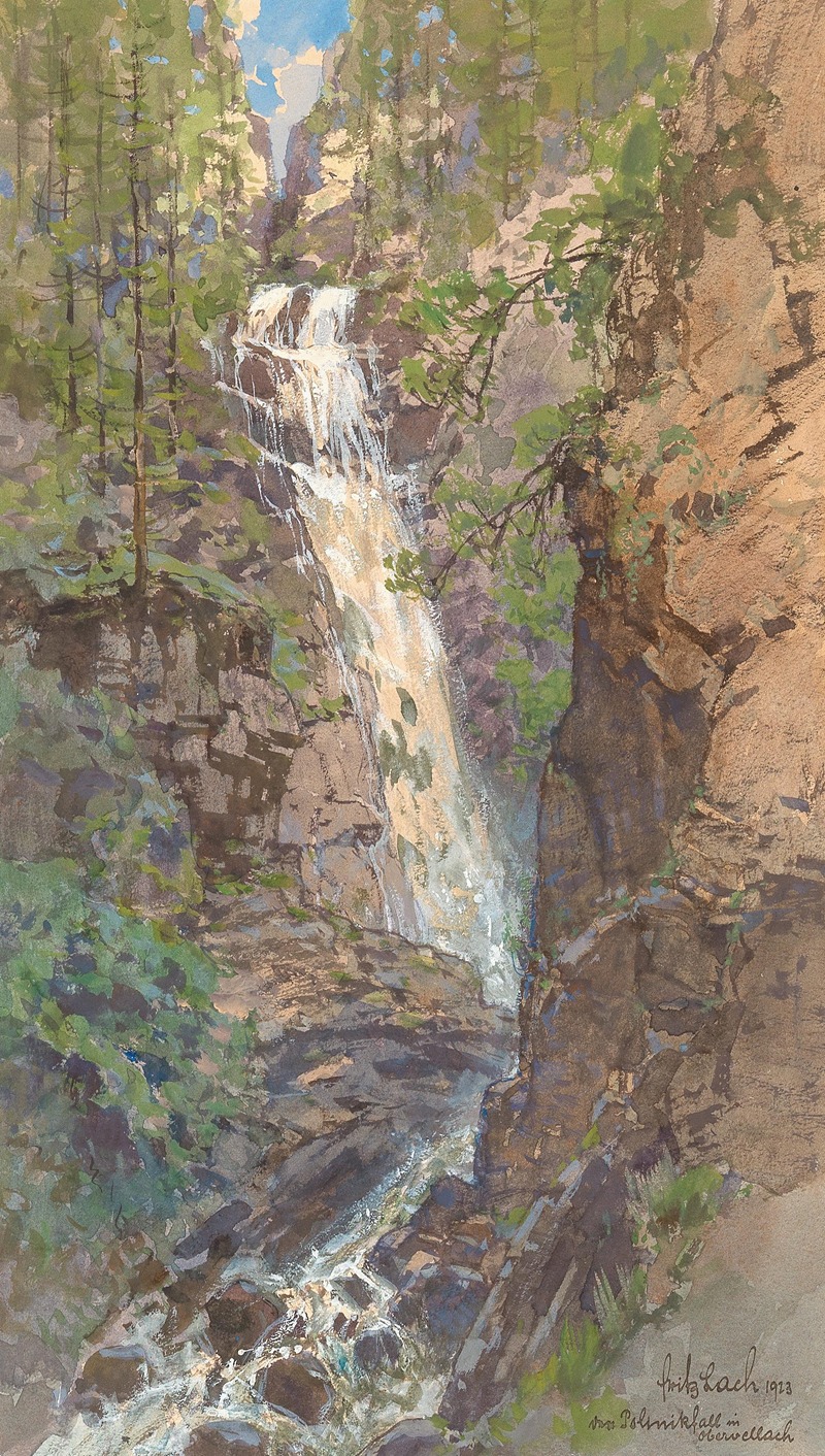 Fritz Lach - Polinik waterfall near Obervellach in Carinthia