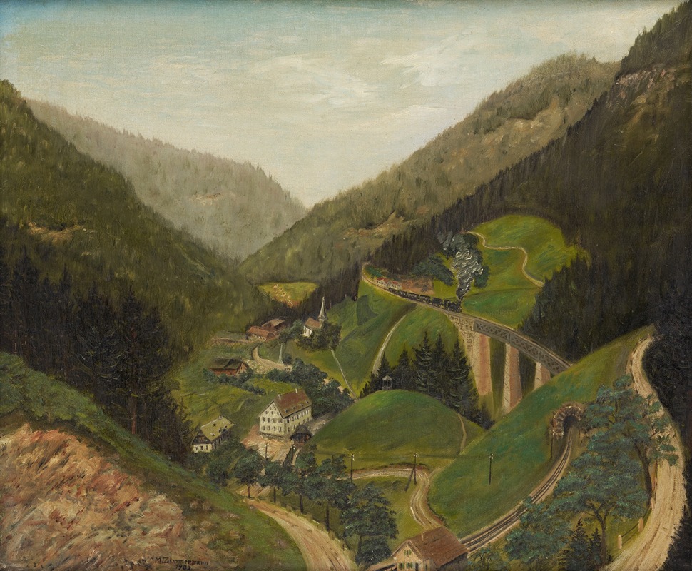 Georg Michael Zimmermann - The Höllental Railway near the Ravenna Bridge