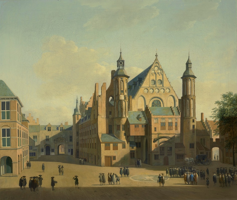 Gerrit Adriaensz. Berckheyde - The courtyard of the Binnenhof with the Ridderzaal, The Hague
