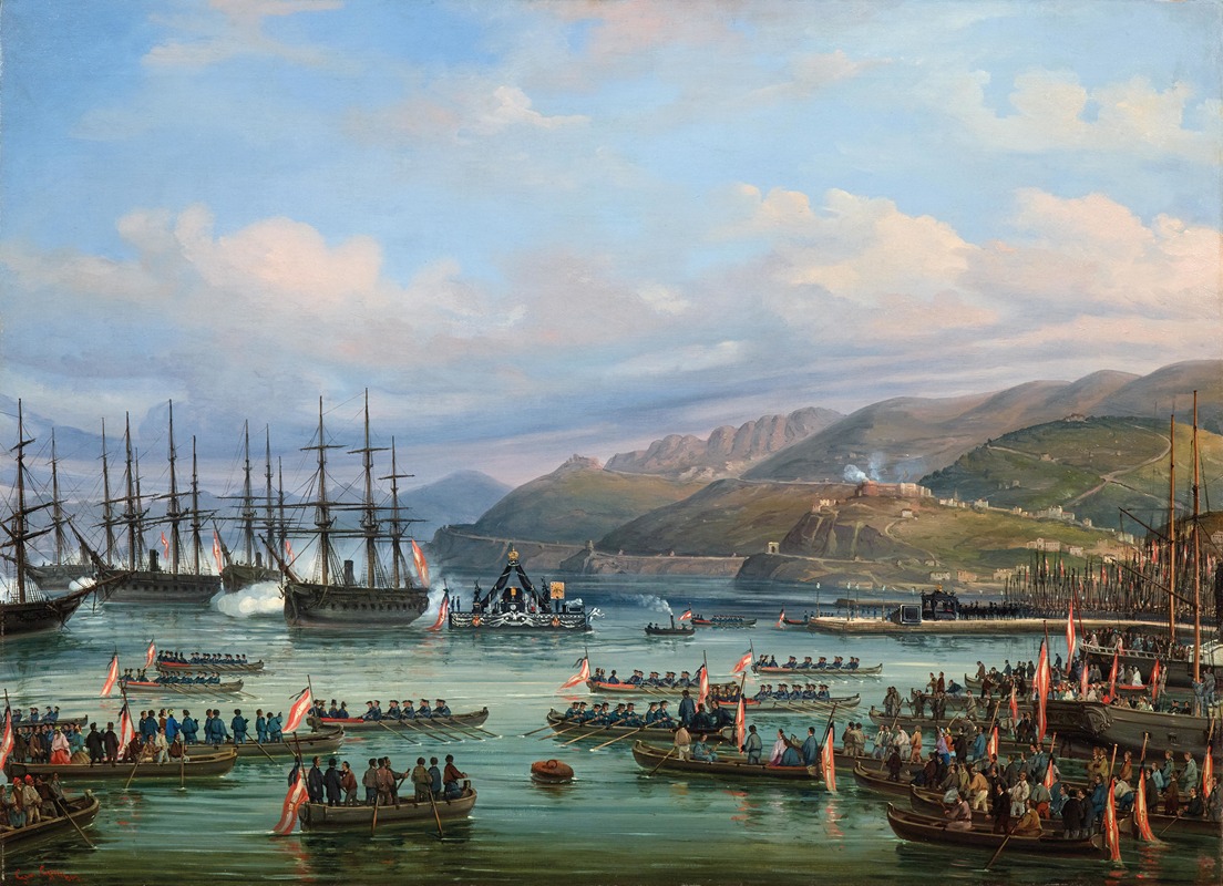 Giovanni Grubas - The Repatriation of the Body of Emperor Maximilian of Mexico to Trieste on 15 January 1868