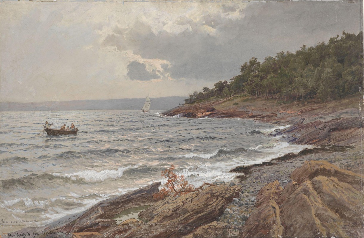 Hans Gude - View of The Bunne Fjord from Malmöya