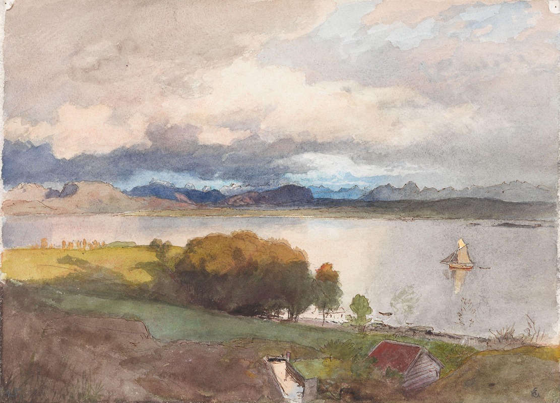 Hans Gude - View of The Molde Fjord
