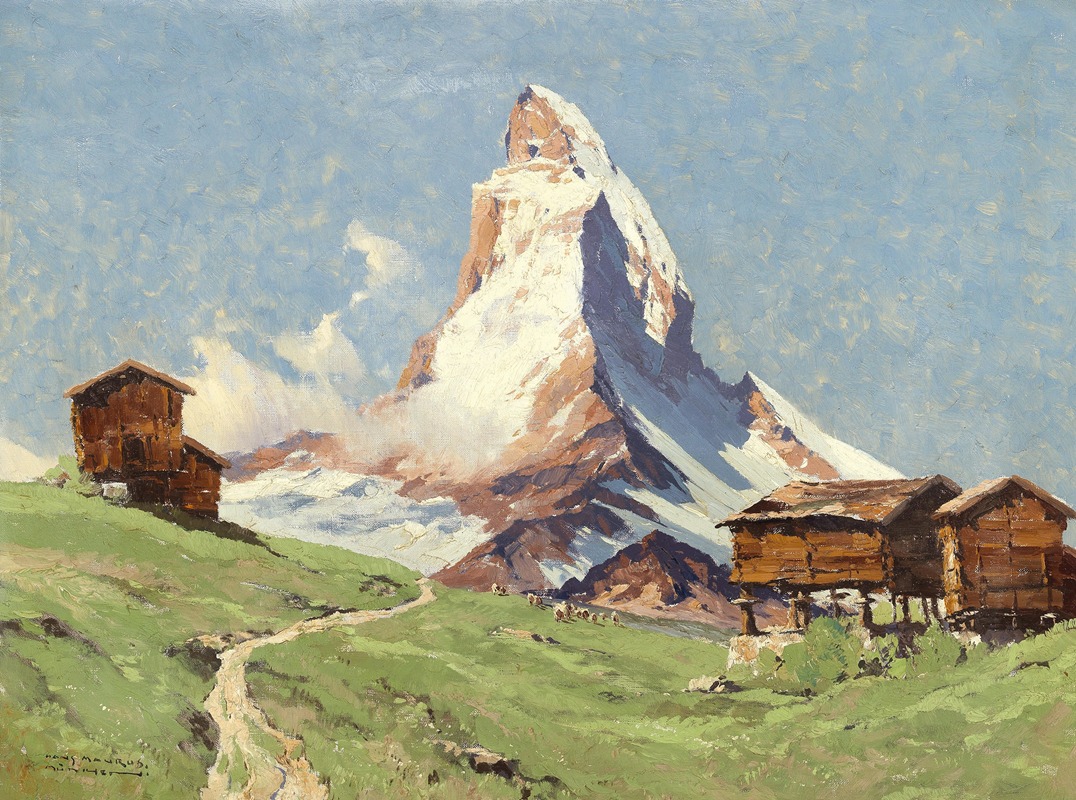 Hans Maurus - Matterhorn und Riffelsee..