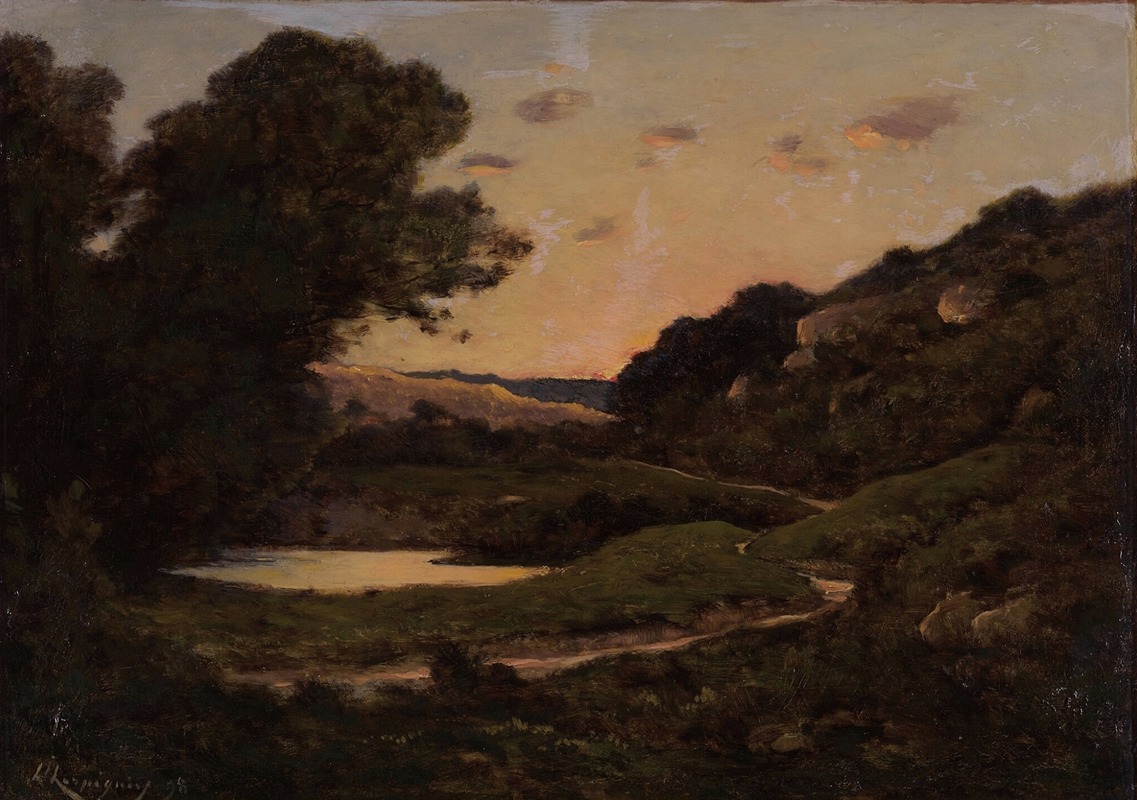 Henri-Joseph Harpignies - Landscape at Sunset