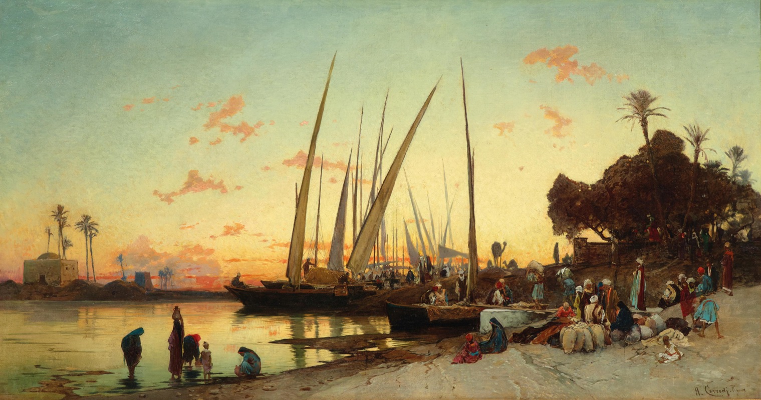Hermann David Salomon Corrodi - Egypt, on the Banks of the Nile