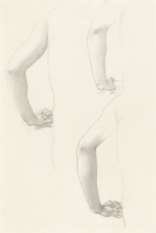 Sir Edward Coley Burne-Jones - Studies of an Arm and Hands
