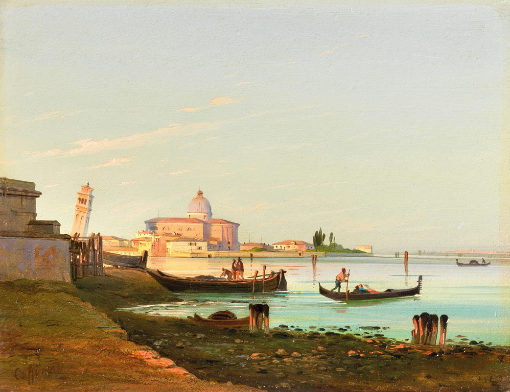 Ippolito Caffi - Venice, a View of San Pietro di Castello