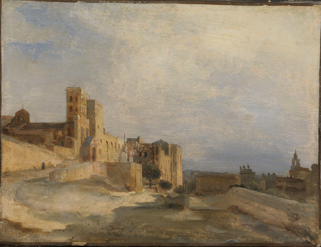 Jean-Baptiste-Camille Corot - The Papal Castle in Avignon