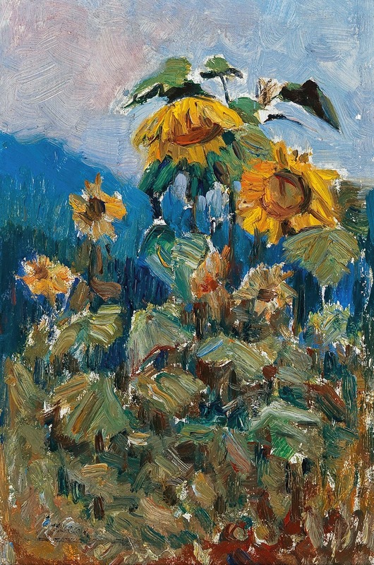 Marie Egner - Study of Sunflowers