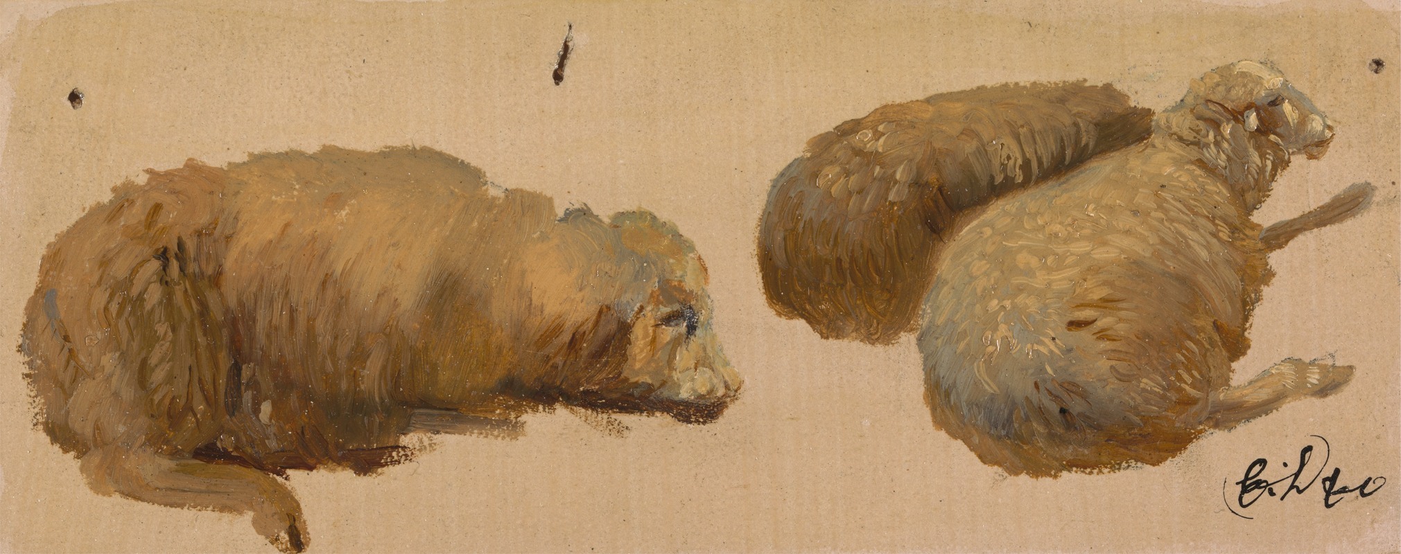 Sir Edwin Henry Landseer - Three Sheep at Rest