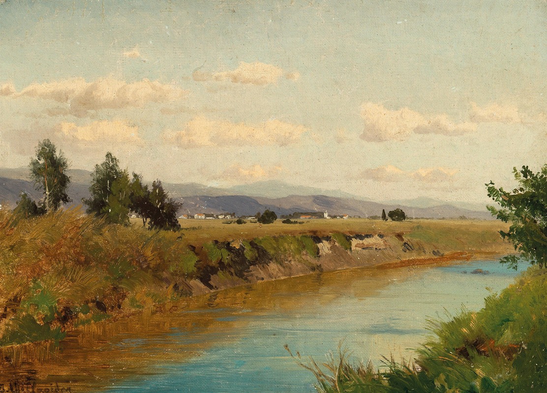 Josef Willroider - A Summer Landscape with Stream