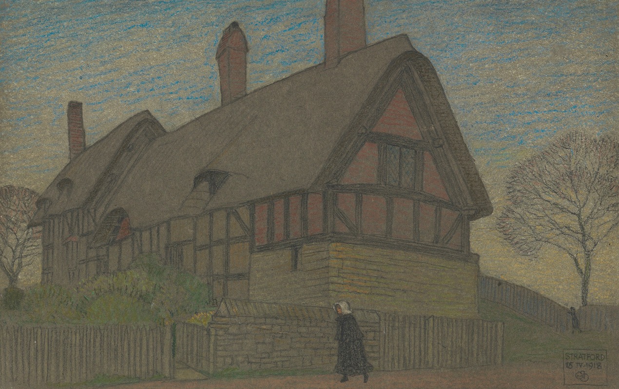 Joseph Edward Southall - Ann Hathaway’s cottage, Stratford