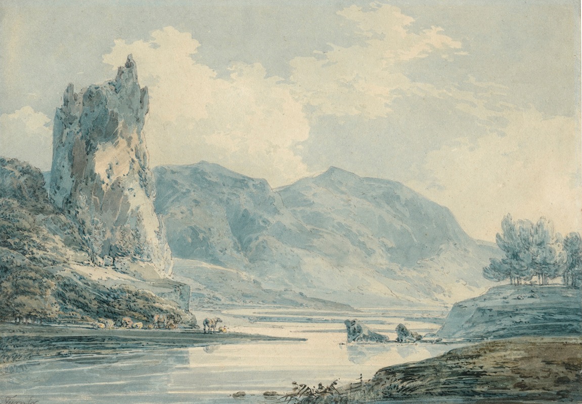 Joseph Mallord William Turner - Ilam Rock, Dovedale, Derbyshire
