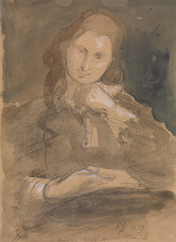 Sir George Hayter - Portrait Study of Martha, Lady Hayter