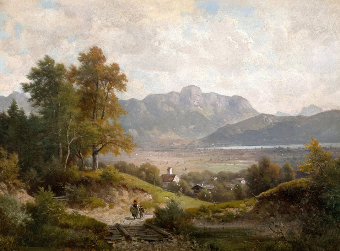 Ludwig Sckell - Blick auf den Kochelsee und Jochberg