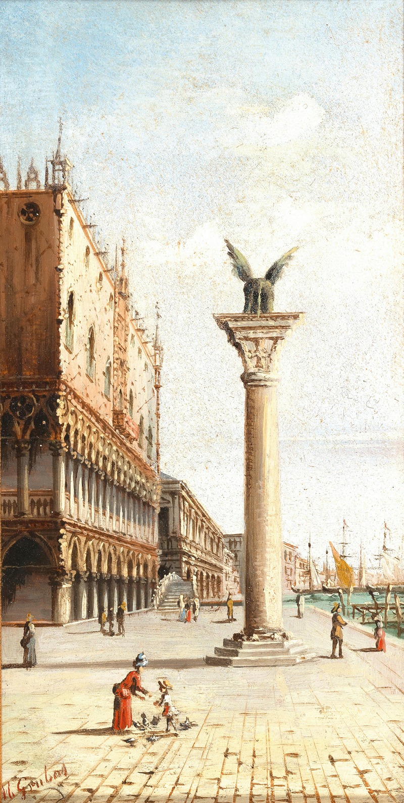 Marco Grubas - Venice, a View of Palazzo Ducale and St Mark’s Column
