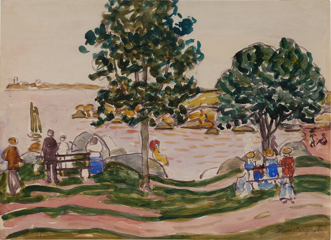 Maurice Prendergast - Curved Road, New England