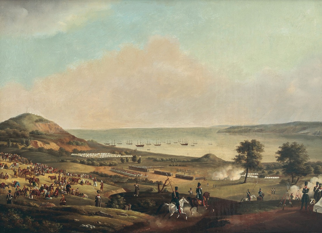 Nikolay Sauerweid - Militärlager in der Bucht von Sewastopol während des Türkisch-Russischen Krieges (1853 bis 1856) auf der Halbinsel Krim