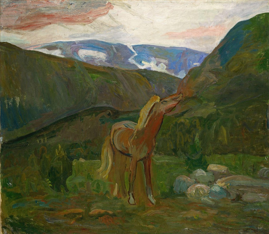 Oluf Wold-Torne - Horse in the Mountains