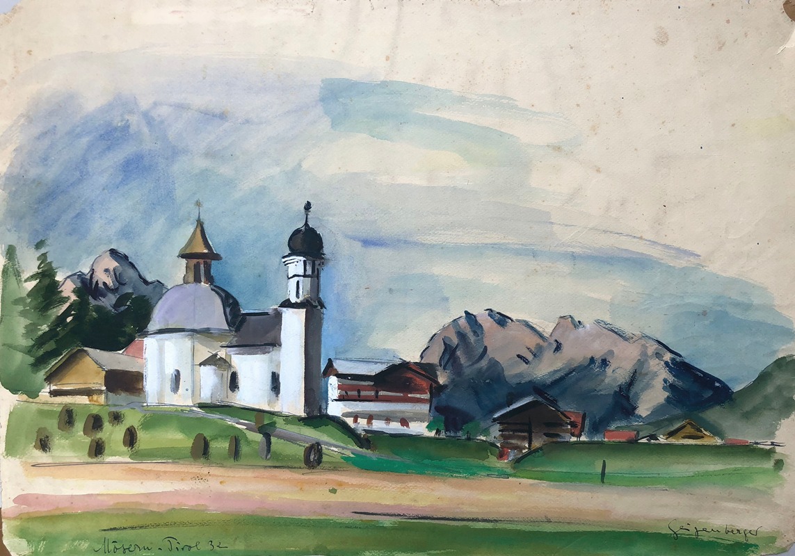 Otto Geigenberger - Die Seekirche Hl. Kreuz in Mösern bei Seefeld in Tirol