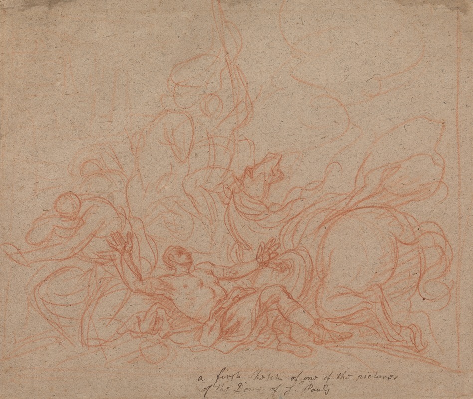 Sir James Thornhill - Sketch for ‘The Conversion of St. Paul’ for the Dome of St. Paul’s Cathedral