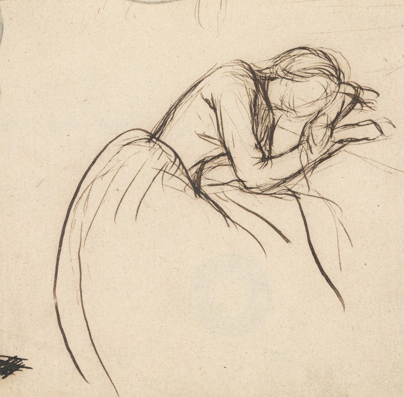 Sir John Everett Millais - A Woman Bowed in Grief