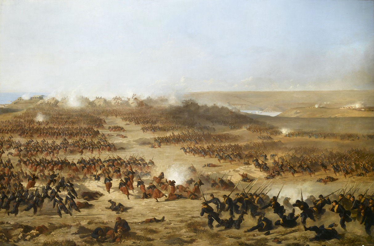 Paul Alexandre Protais - Attaque du mamelon vert et des ouvrages blancs, 7 juin 1855. Épisode de la guerre de Crimée (1853-1856)