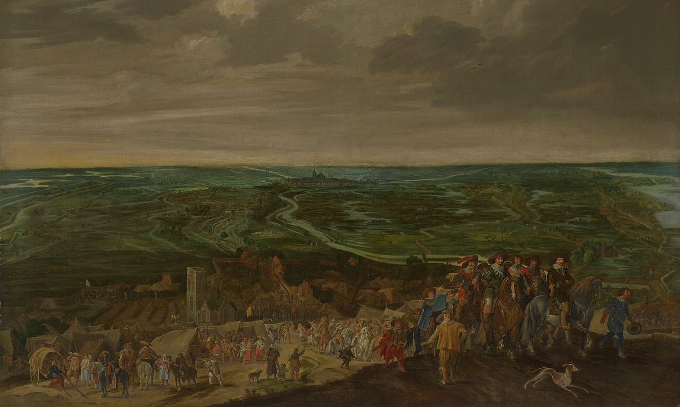 Pauwels van Hillegaert - The Siege of ‘s-Hertogenbosch, viewed from the encampment at Vught