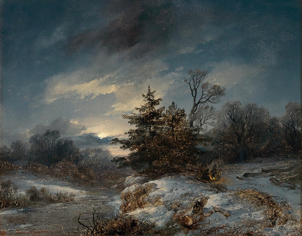 Remigius Adrianus van Haanen - A Winter Evening