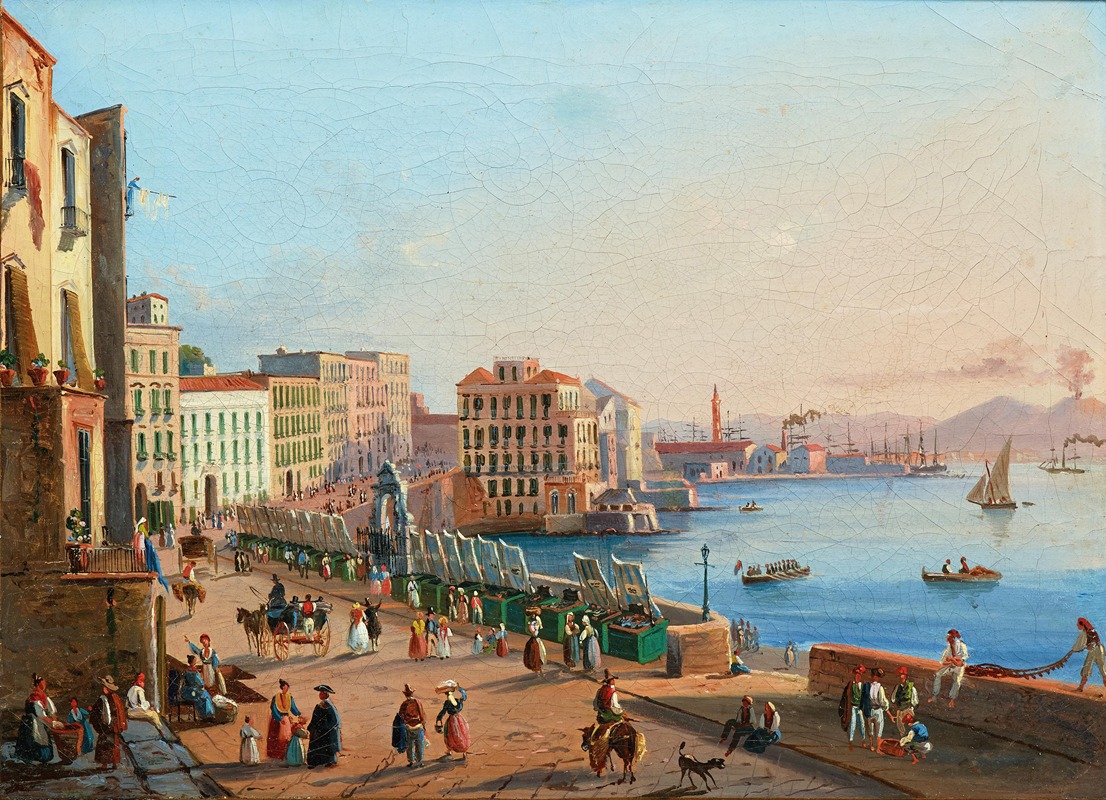 Salvatore Candido - A View of Naples from Santa Lucia