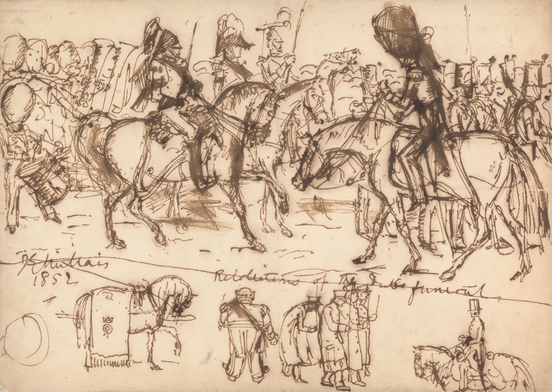 Sir John Everett Millais - The Funeral of the Duke of Wellington