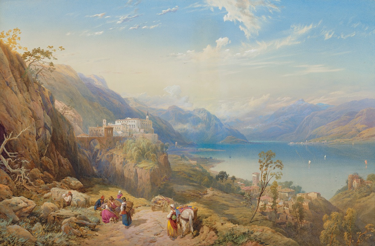 Thomas Miles Richardson - The Convent of Madonna del Sasso, Lago Magiore, Italy