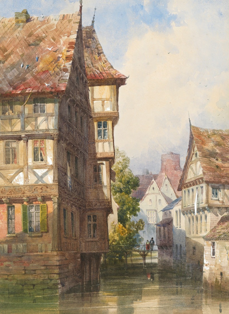 Thomas Shotter Boys - Figures on a bridge over a canal, Braunschweig, Germany