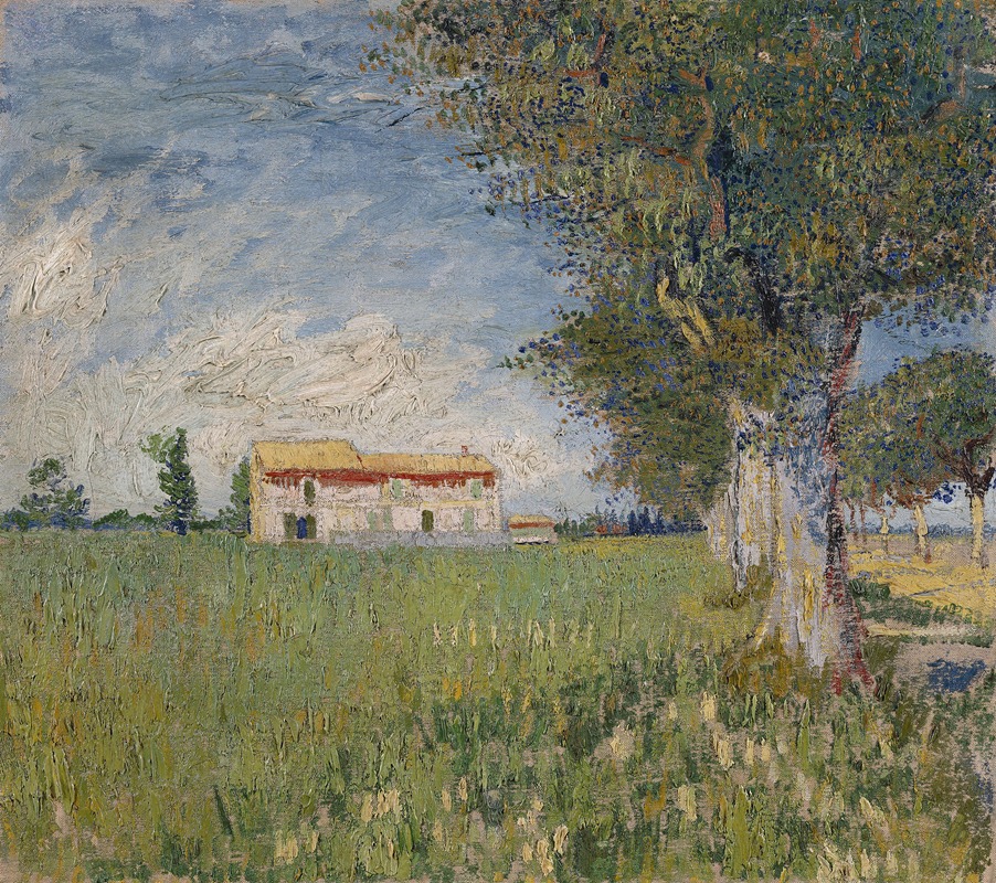 Vincent van Gogh - Farmhouse in a wheat field