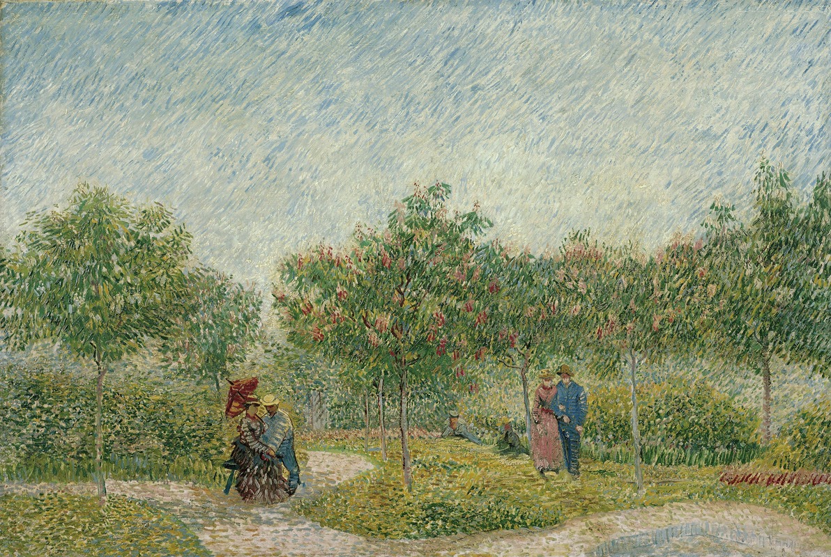 Vincent van Gogh - Garden in Montmarte with lovers