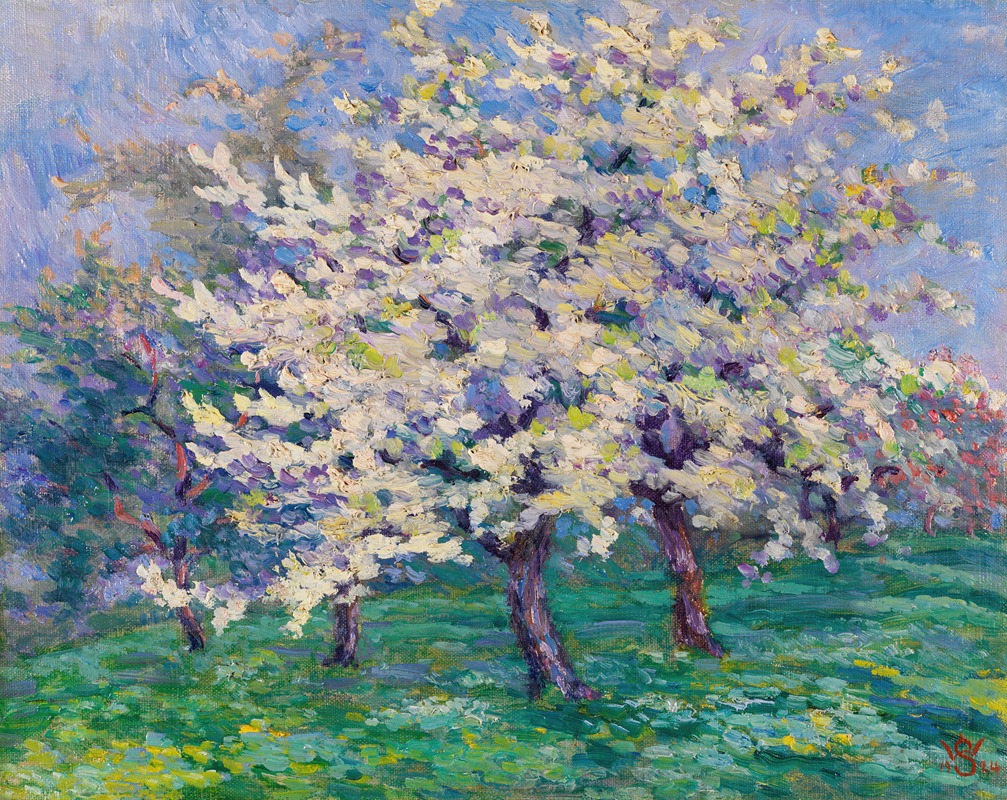 Willi Schlobach - Blühende Apfelbäume