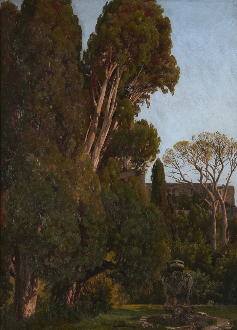 Worthington Whittredge - The Cypresses at the Villa d’este at Tivoli