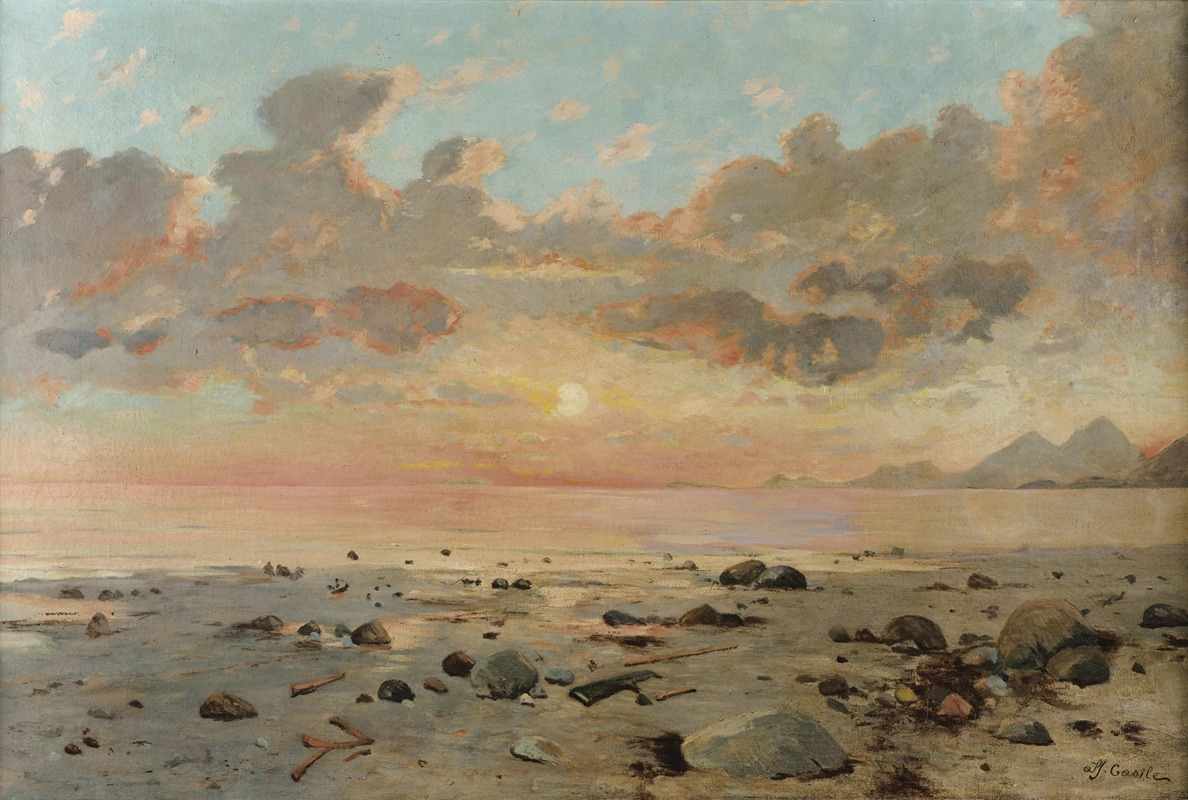 Alfred Casile - Bord de mer, soleil levant