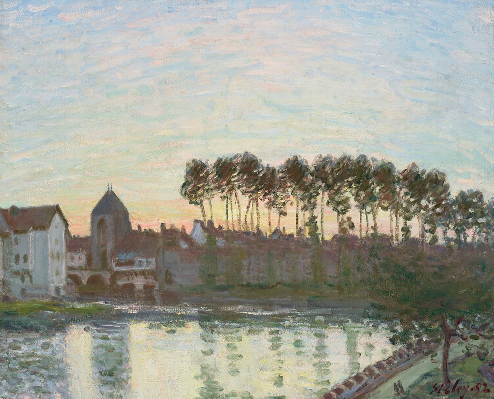 Alfred Sisley - Moret-sur-Loing au soleil couchant