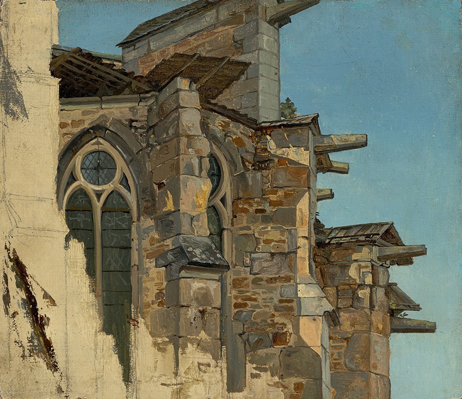 Andreas Achenbach - Altenberg Cathedral (Study)