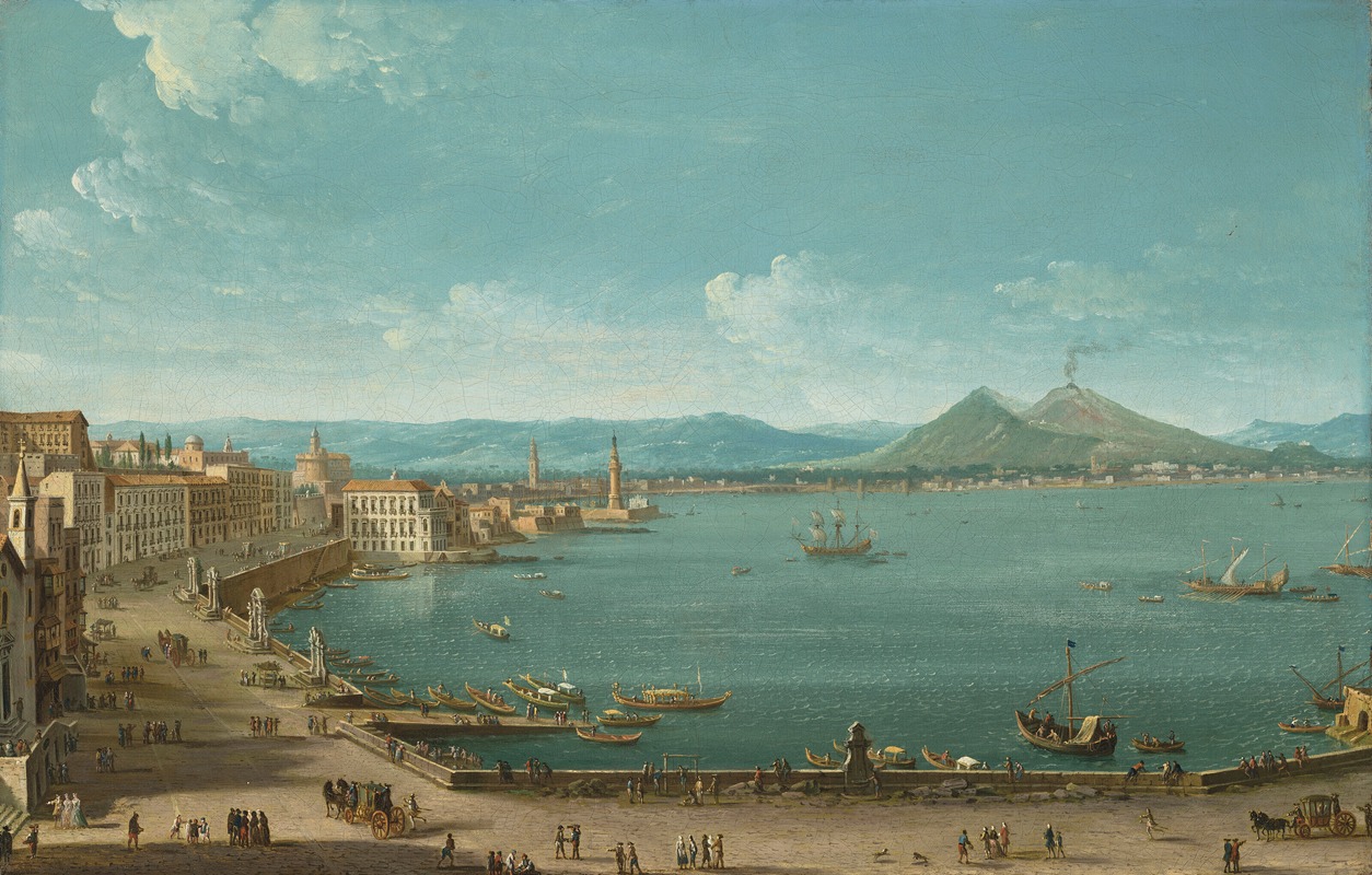 Antonio Joli - Naples with the Bay of Santa Lucia and Vesuvius beyond