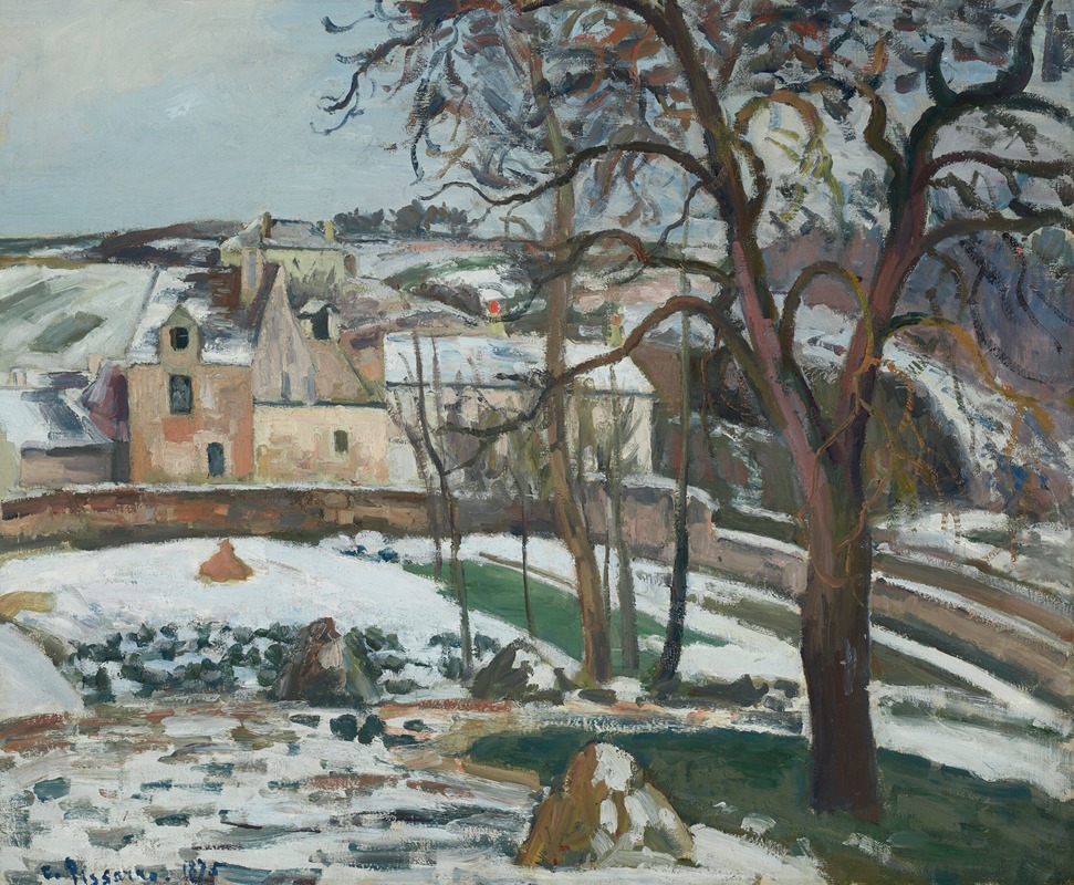 Camille Pissarro - Effet de neige à L’Hermitage, Pontoise