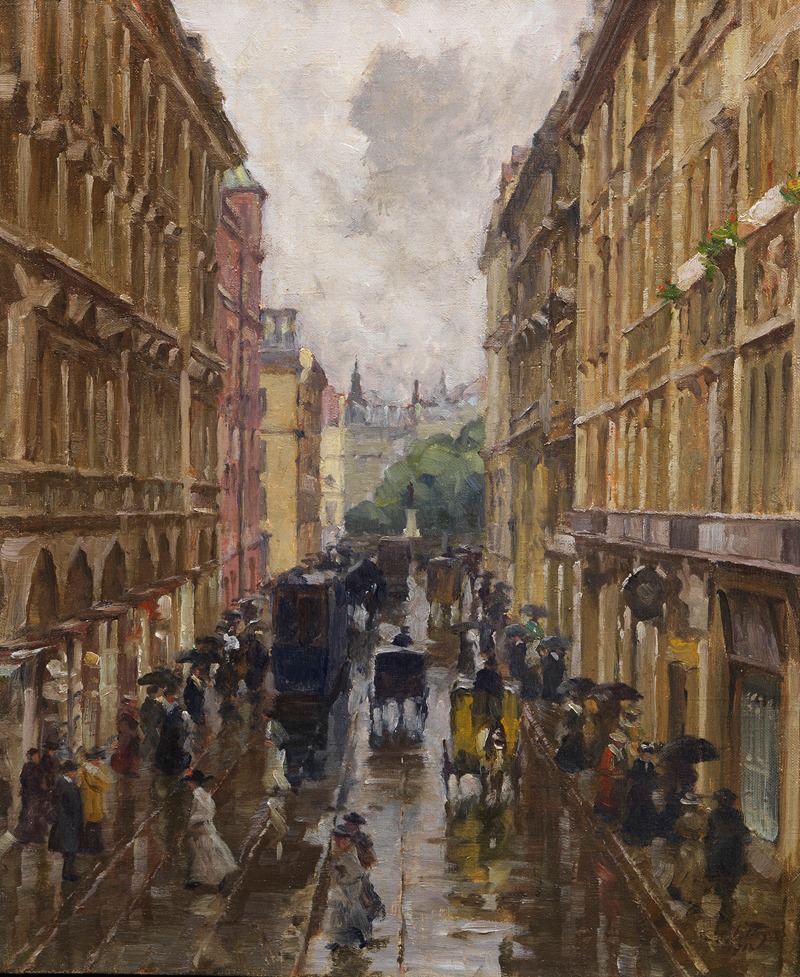 Charles Vetter - Maffeistraße im Regen